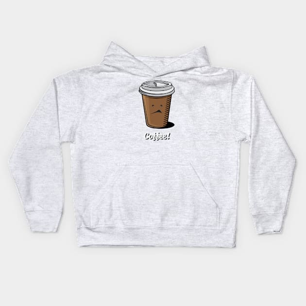 Sad COFFEE Kids Hoodie by Vin Zzep